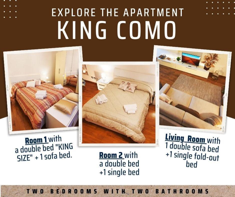 King Como Lake Center 9 Posti Letto- Grande Terrazza - 2 Bagni Privati ภายนอก รูปภาพ