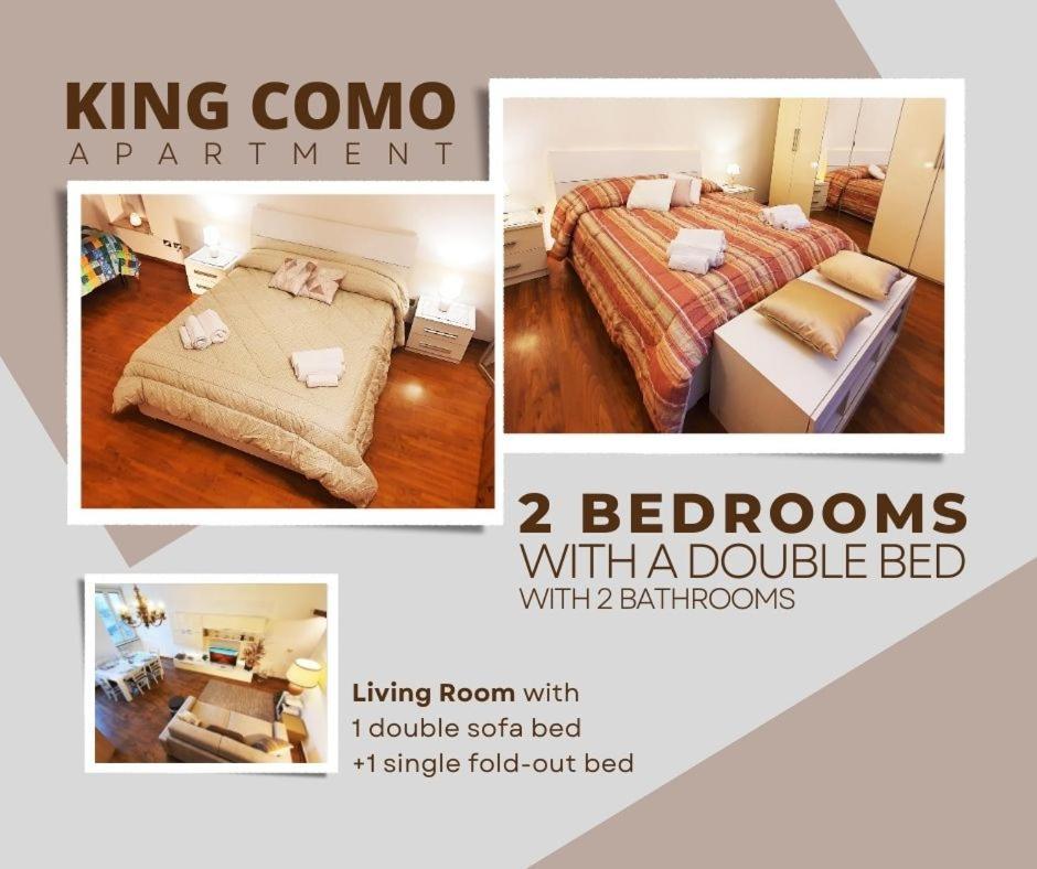 King Como Lake Center 9 Posti Letto- Grande Terrazza - 2 Bagni Privati ภายนอก รูปภาพ
