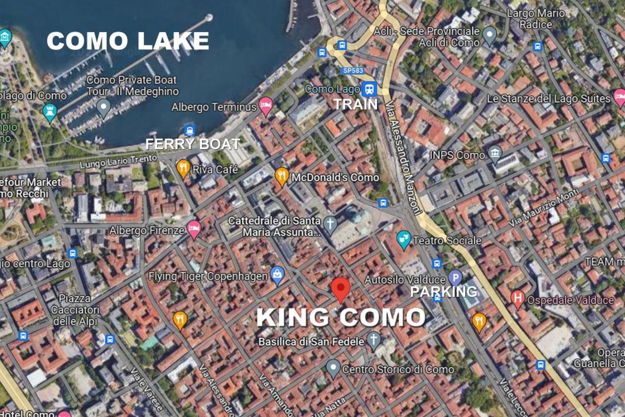 King Como Lake Center 9 Posti Letto- Grande Terrazza - 2 Bagni Privati ภายนอก รูปภาพ